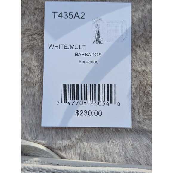 NWT BRIGHTON White Barbados City Organizer Crossbody Tasseled White-Blue #T435A2 - Picture 13 of 16